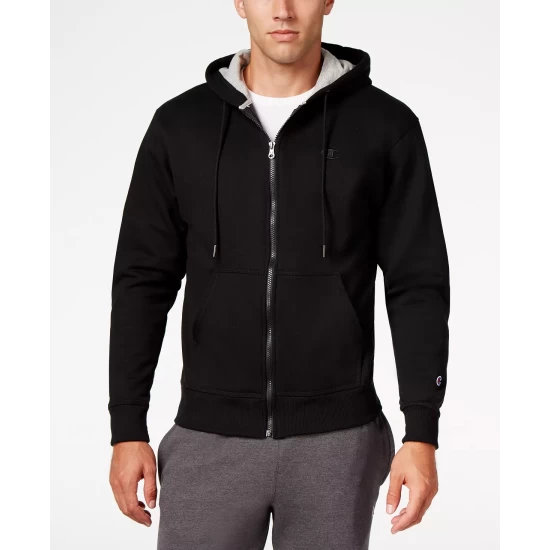 Cheap π Champion Men's Powerblend Fleece Zip Hoodie Surf β - Image 2