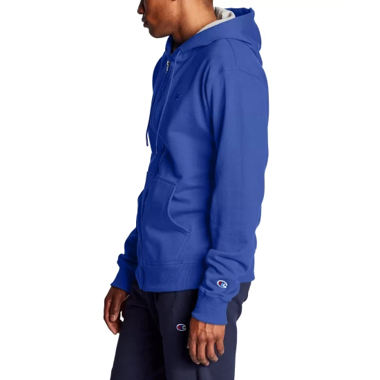 Cheap π Champion Men's Powerblend Fleece Zip Hoodie Surf β - Image 7
