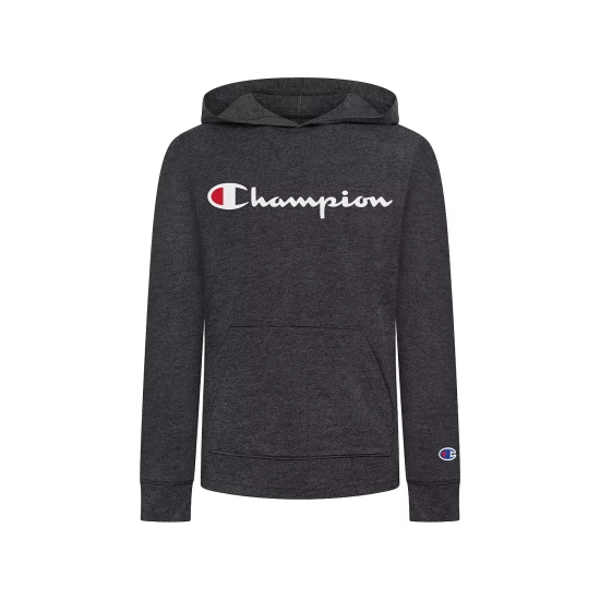 Cheap π Champion Big Boys Script Hooded T-shirt Granite Heather π - Image 2