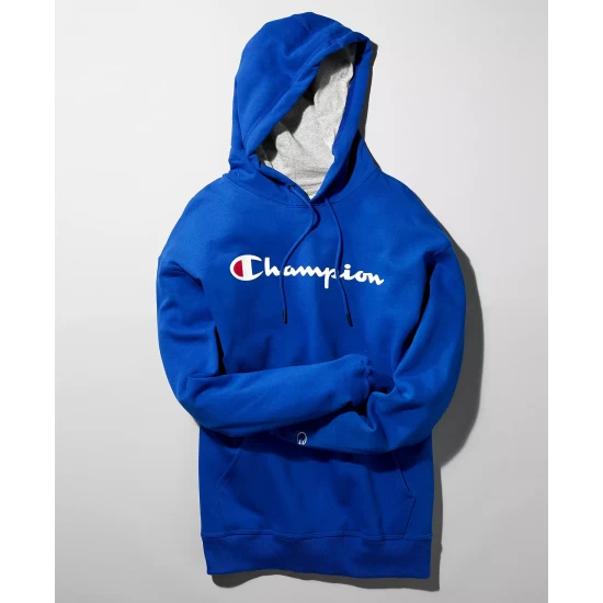 Flash Sale β€οΈ Champion Men's Script Logo Powerblend Hoodie Surf The Web β - Image 7