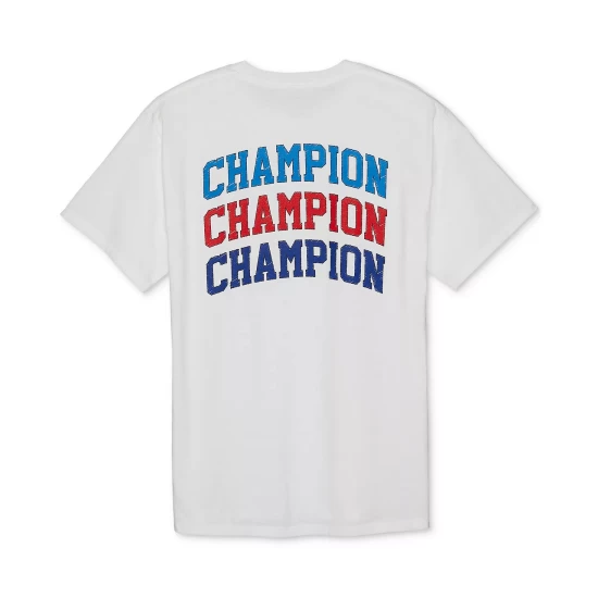 Buy π Champion Men's Classic Standard-Fit Logo Graphic T-Shirt White β - Image 3
