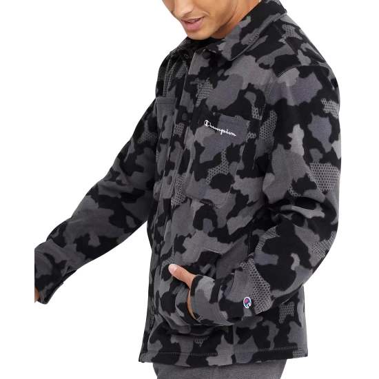 Promo π Champion Men's Explorer Fleece Camo π Shirt Jacket Mesh Camo Neutral π - Image 5