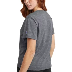 Promo 🎁 Champion Big Boys Streaks C Script T-shirt Oxford Heather 💯