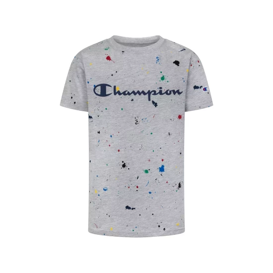 New π Champion Toddler Boys All-over Print Paint Splatter T-shirt Bozetto Blue π₯ - Image 3