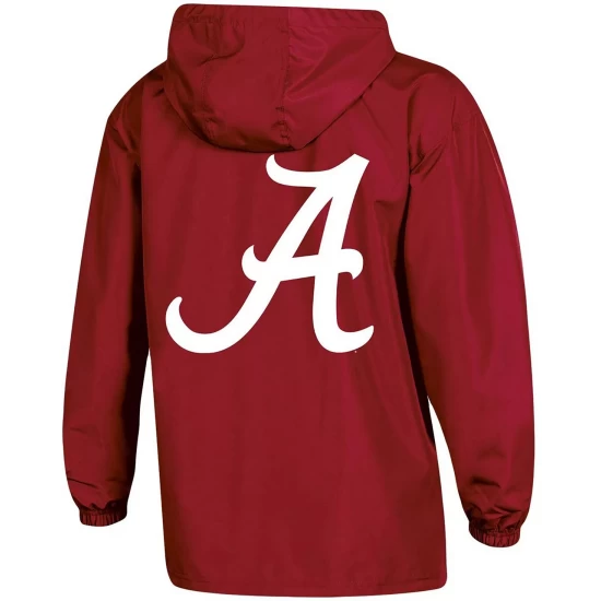 Budget π Champion π© Women's Crimson Alabama Crimson Tide Packable Half-Zip Light Rain Jacket π - Image 8