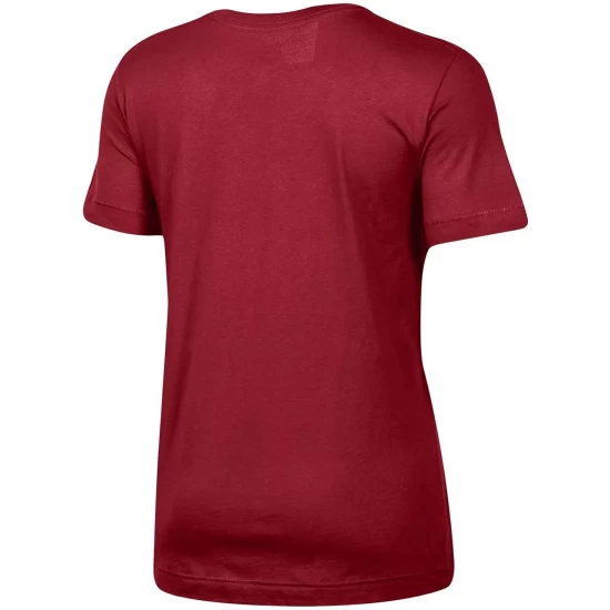 Cheap π€© Champion π© Women's Cardinal Stanford Cardinal University Arch Logo V-Neck T-shirt π - Image 5