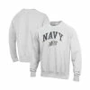 Deals 🛒 Champion Men's Gray Navy Midshipmen Arch Over Logo Reverse Weave Pullover Sweatshirt 💯