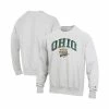 Flash Sale ✨ Champion Men's Gray Ohio Bobcats Arch Over Logo Reverse Weave Pullover Sweatshirt 🎁