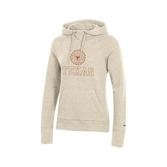 Discount π₯ Champion π© Women's Heathered Oatmeal Texas Longhorns College Seal Pullover Hoodie β - Image 5