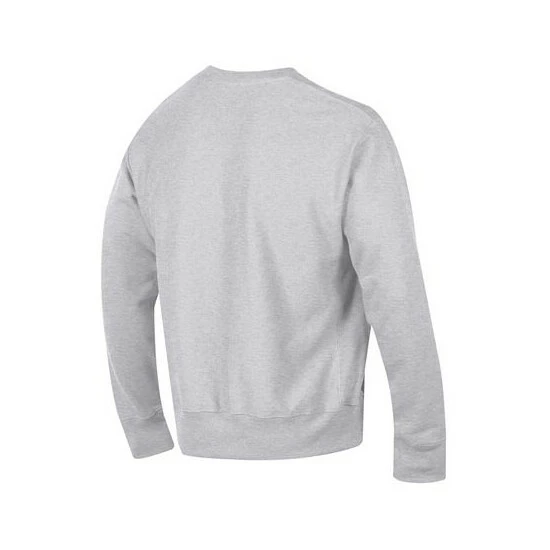 Best Sale π Champion Men's Gray Indiana Hoosiers Arch Over Logo Reverse Weave Pullover Sweatshirt π - Image 2