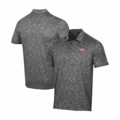 Outlet ⌛ Champion Men's Charcoal LSU Tigers Micro Mesh Space-Dye Polo 👚 Shirt 😀
