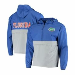 Deals π Champion Men's Royal Florida Gators Colorblock Packable Half-Zip Jacket π