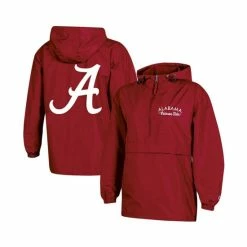 Budget π Champion π© Women's Crimson Alabama Crimson Tide Packable Half-Zip Light Rain Jacket π