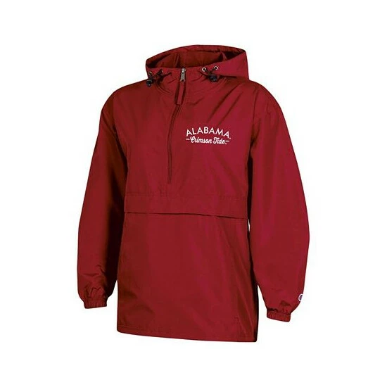 Budget π Champion π© Women's Crimson Alabama Crimson Tide Packable Half-Zip Light Rain Jacket π - Image 3
