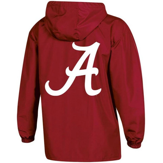 Budget π Champion π© Women's Crimson Alabama Crimson Tide Packable Half-Zip Light Rain Jacket π - Image 4