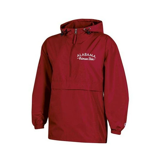 Budget π Champion π© Women's Crimson Alabama Crimson Tide Packable Half-Zip Light Rain Jacket π - Image 6