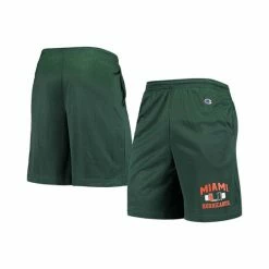 Wholesale ⭐ Champion Men's Green Miami Hurricanes Classic Shorts 🔔