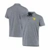 Hot Sale ❤️ Champion Men's Navy West Virginia Mountaineers Micro Mesh Space-Dye Polo 👕 Shirt ❤️