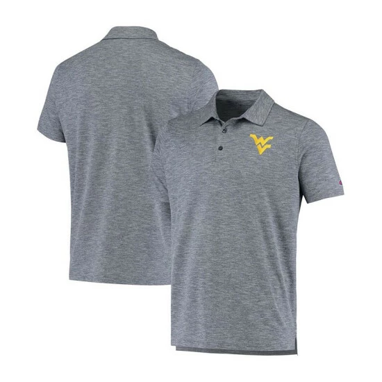 Hot Sale β€οΈ Champion Men's Navy West Virginia Mountaineers Micro Mesh Space-Dye Polo π Shirt β€οΈ