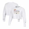 Cheap 🌟 Champion 👩 Women's Heathered Gray Florida State Seminoles Beach Club Reverse Weave Cropped Pullover Sweatshirt 💯