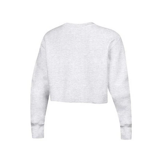 Cheap π Champion π© Women's Heathered Gray Florida State Seminoles Beach Club Reverse Weave Cropped Pullover Sweatshirt π― - Image 3