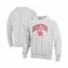 Outlet 👍 Champion Men's Gray Houston Cougars Arch Over Logo Reverse Weave Pullover Sweatshirt 👍