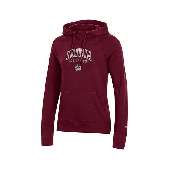 Cheap π Champion π© Women's Maroon Montana Grizzlies Arch Team Logo Pullover Hoodie π - Image 2