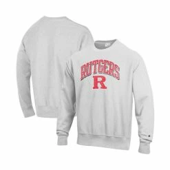 Best reviews of π Champion Men's Gray Rutgers Scarlet Knights Arch Over Logo Reverse Weave Pullover Sweatshirt βοΈ