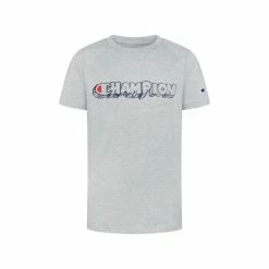 Promo 😍 Champion Toddler Boys Hand Drawn Block Script T-shirt Oxford Heather 🛒