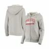 Hot Sale 😉 Champion 👩 Women's Heathered Gray Ohio State Buckeyes University Full-Zip Raglan Hoodie 😍