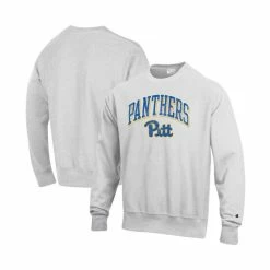 Buy π― Champion Men's Gray Pitt Panthers Arch Over Logo Reverse Weave Pullover Sweatshirt π