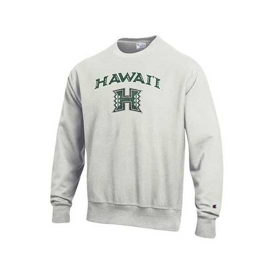 Brand new π Champion Men's Gray Hawaii Warriors Arch Over Logo Reverse Weave Pullover Sweatshirt π₯° - Image 3