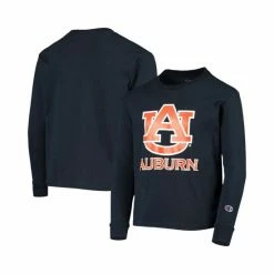 Best Pirce 👍 Champion Youth Boys Navy Auburn Tigers Lockup Long Sleeve T-shirt 🌟